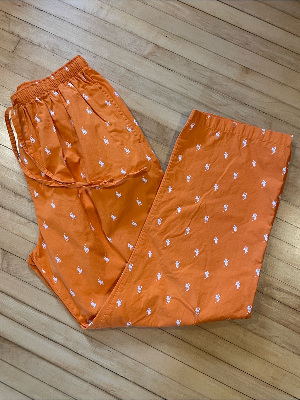 POLO RALPH LAUREN Pajama Boxer Pants All Over Pony Print Loungewear Cotton